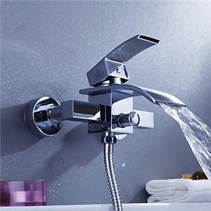 Contemporary Waterfall Tub Faucet - Wall Mount Contemporary Waterfall Tub Faucet - Wall Mount